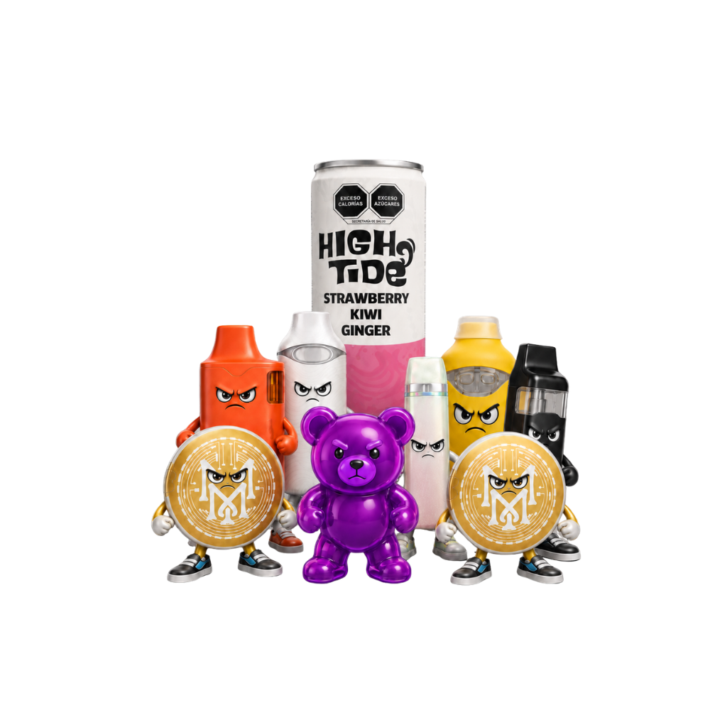 Pack 7 Dispositivos + Gummys + Refresco High Tide Con Seguro